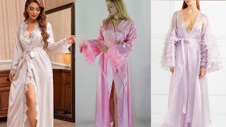 gorgeous stylish bridal nightwear sleepwear night gown designing [upl. by Hollister]