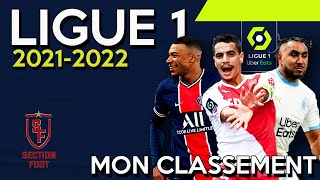 ⚽ Mon CLASSEMENT pour la LIGUE 1 20212022 [upl. by Eilujna921]