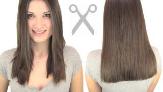 how to cut hair straight [upl. by Mount]