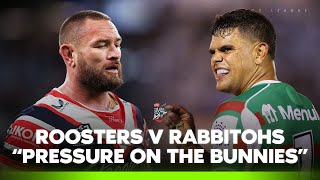 Roosters vs Rabbitohs round 3 preview Will the Bunnies get first win 🔥  Fox League  Matty Johns [upl. by Winchell]