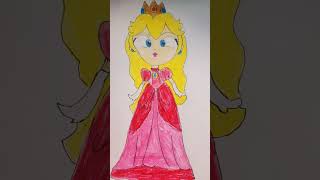 My drawing of peach from the mario bros movie supermario marioartist peach [upl. by Attehcram]