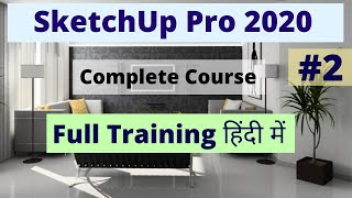 SketchUp 2020 Free Tutorial for Beginners Video  2 TipsTricks [upl. by Enoved300]