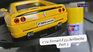 03 Ferrari F355 berlinetta  Fujimi 124  Scale Model Building  ASMR  Part 3 of 3 [upl. by Peale]