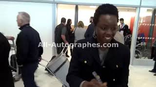 Danai Gurira signing autographs in Paris [upl. by Atteuqram269]