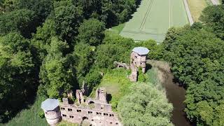 Wasserschlossruine  Menzingen DJI Mini 2 Drohne [upl. by Galina]