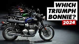 Which Triumph Bonneville Should You Buy In 2024 T100 T120 Speed Twins Scramblers amp More [upl. by Ahseiuqal]