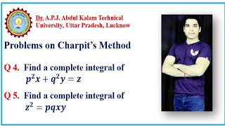 11 Problems of Charpit MethodUNITIMATHEMATICSIVBAS303BAS403AKTU [upl. by Jariv971]