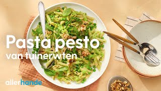 Pasta met pesto van tuinerwten  Recept  Allerhande [upl. by Anwad]