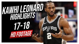 Spurs SF Kawhi Leonard 20172018 Season Highlights ᴴᴰ [upl. by Molton]