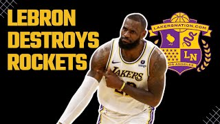 Lakers Defeat Rockets As LeBron Drops 37 [upl. by Haidedej]