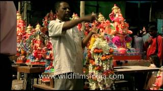 Ganesh idols stall in Bangalore [upl. by Auka]