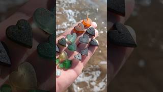 OneofaKind Sea Glass Heart Jewelry  HandCut Ocean Gems [upl. by Bradan]