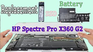 HP Spectre Pro X360 G2 SSD Replacement  How To Replace Battery HP Pro Spectre X360 G2 Laptop [upl. by Zahara]