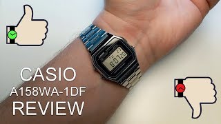 Casio A158WA1DF Digital Watch Review [upl. by Tobiah]