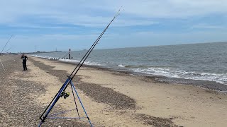 Beach Fishing Suffolk Pakefield Beach [upl. by Shirline]