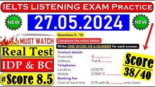 IELTS LISTENING PRACTICE TEST 2024 WITH ANSWERS  27052024 [upl. by Sikram]