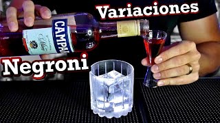 4 cócteles fáciles del Negroni 🥃 RECETAS bebidas [upl. by Martguerita]