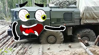 Dangerous Extreme Off Road Vehicles Driving Skills Operator Truck Stuck in Mud amp Cross The River [upl. by Benetta826]