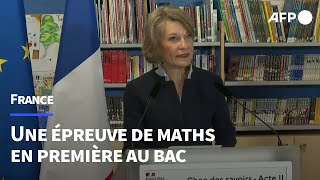 Bac en juin 2026 mise en place dune épreuve de maths en première annonce Genetet  AFP Extrait [upl. by Ingamar927]