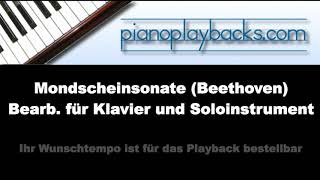 Mondscheinsonate für Klavier und Violine Klarinette Flöte Noten und Playback [upl. by Hgieliak665]