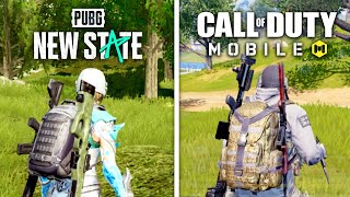 PUBG New State Mobile vs Call of Duty Mobile  Ultimate FaceOff Comparison 🔥 [upl. by Masha]