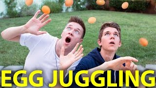 SIBLING EGG JUGGLING CHALLENGE  Collins Key amp Devan Key [upl. by Nova]