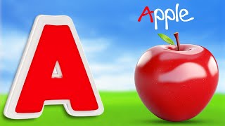 A for Apple ABC Songs Nursery Rhymes Alphabet Songs Toddlers learning video ABC Phonics Songs [upl. by Epoh]