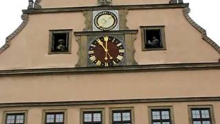 Clock spiel at Rothenburg Germany [upl. by Icrad]