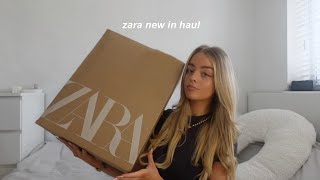 huge spring zara try on haul [upl. by Ynaffet]