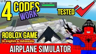 All CODES Work Airplane Simulator Roblox Get Many Money [upl. by Reichel]