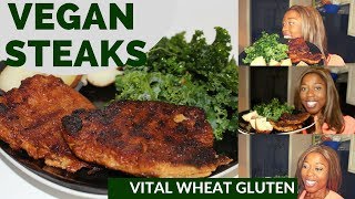 Episode 63 Delicious Vegan Steaks 🍽 Vital Wheat Gluten [upl. by Oniluap]