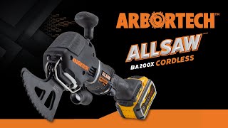 Arbortech ALLSAW BA200X Cordless Powered By DEWALT  North America 60V [upl. by Stephannie725]