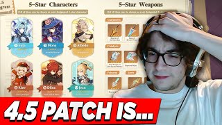 45 GENSHIN UPDATE NEW BANNER SYSTEM amp CHIORI  LIVESTREAM REACTION  Genshin Impact [upl. by Ashia]