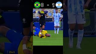 BRAZIL 🇧🇷 VS ARGENTINA 🇦🇷 MATCH footballshorts football shorts [upl. by Yessydo]