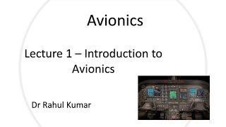 L1 Introduction to Avionics [upl. by Erdnoid]