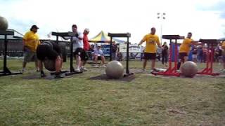 Derek Poundstone Atlas Stones at Americas Strongest Man 2009 [upl. by Ykciv692]