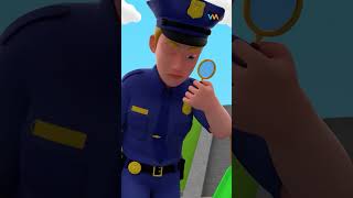 Police Officer Song  Where is my sister  Rosoo Nursery Rhymes kidssongs shorts [upl. by Oiramaj]