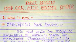 ocr kya haiWhat is ocromrmicr amp barcode reader in hindiocrhow it workswhat is omrwhat is micr [upl. by Dranik729]