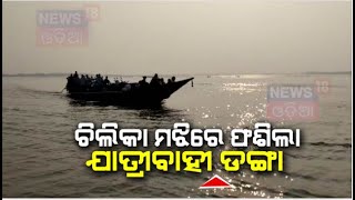 ଚିଲିକା ମଝିରେ ଫସିଲା ଡଙ୍ଗା  Passenger Boat Stuck In Middle Of Lake Chilika In Odisha  Odia News [upl. by Willman698]