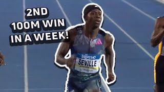 Oblique Seville Wins AGAIN Earns Second 100m Title In One Week At Continental Tour Rovereto [upl. by Aissila]