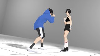 【Girls Fight】Fight01  Raichi vs Anne【Blender】 [upl. by Amerd713]