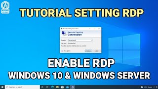 CARA SETTING RDP DI WINDOWS 10 amp WINDOWS SERVER 2016  ENABLE RDP WINDOWS [upl. by Lal]