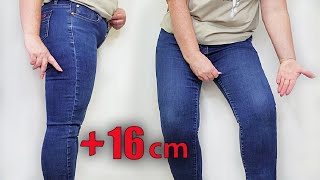 ⭐Ein raffinierter Trick WIE MAN JEANS um 16 cm weiten kann ohne dass es jemand merkt [upl. by Dallman853]