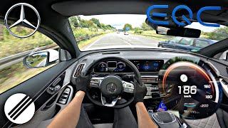 MercedesBenz EQC 400 4MATIC TOP SPEED DRIVE ON GERMAN AUTOBAHN🏎 [upl. by Aisatsanna]