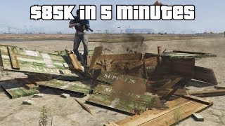 GTA 5 Online  Crates with Money 85000 in 5 minutes Last Publication [upl. by Balmuth]