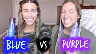 PURPLE VS BLUE Shampoo What should you be using on you hair [upl. by Bohlin991]