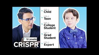 Biologist Explains One Concept in 5 Levels of Difficulty  CRISPR [upl. by Dreddy]