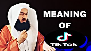 MEANING OF TIKTOK ⏰  MUFTI MENK [upl. by Terti]