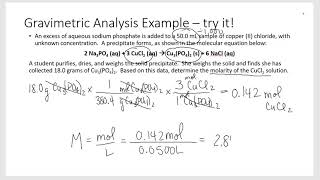 gravimetric analysis and percent yield stoichiometry [upl. by Beera]