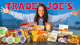 Trying 25 Of The Most Popular Trader Joes Items  Delish [upl. by Taka487]